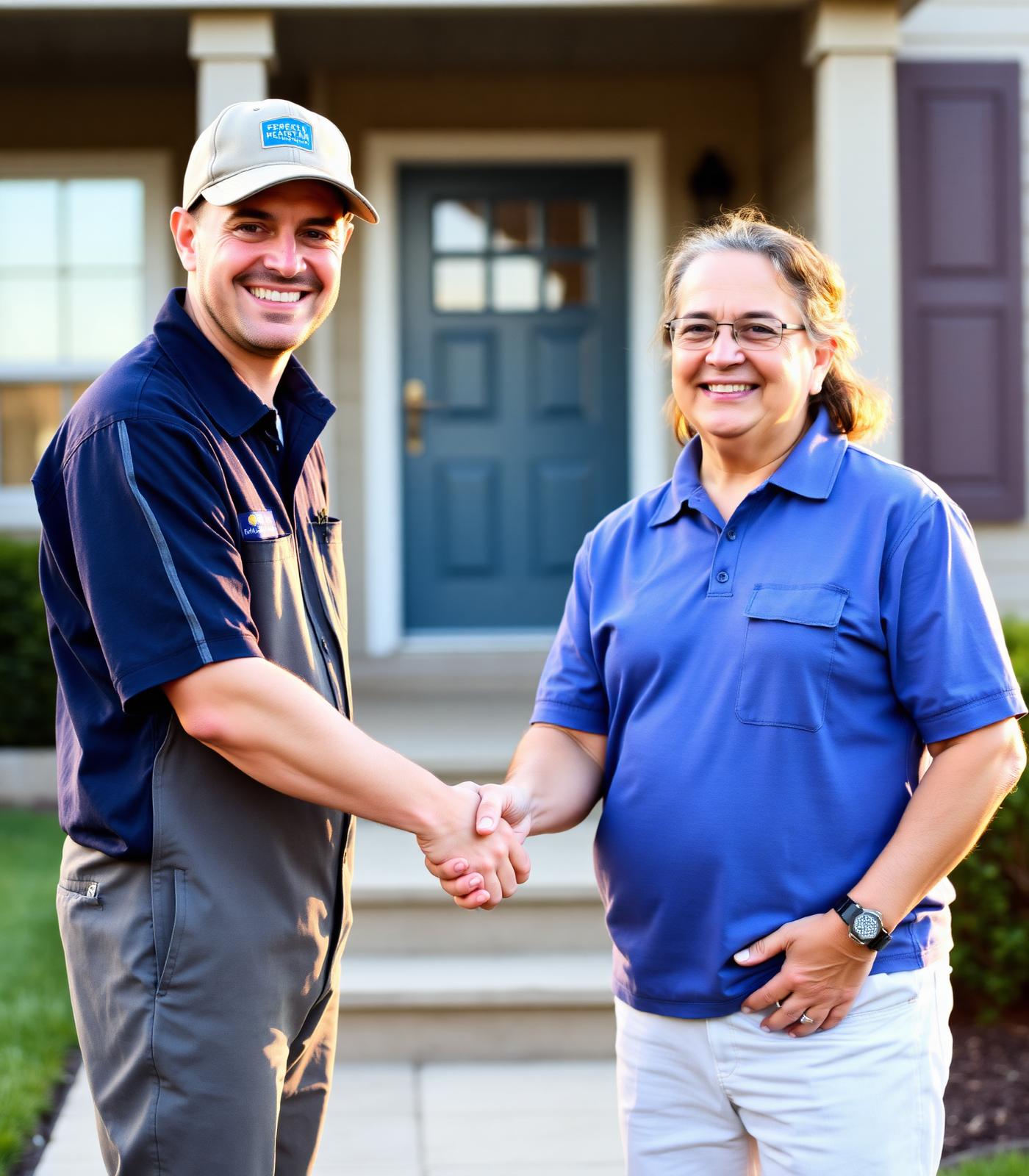 A&L UpKeep team member with homeowner